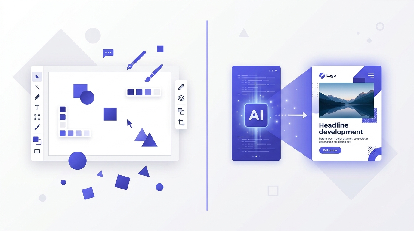 Comparatif Flashpub vs Canva pour créer des publicités : éditeur de design face à générateur de pub IA, paiement Mobile Money FCFA