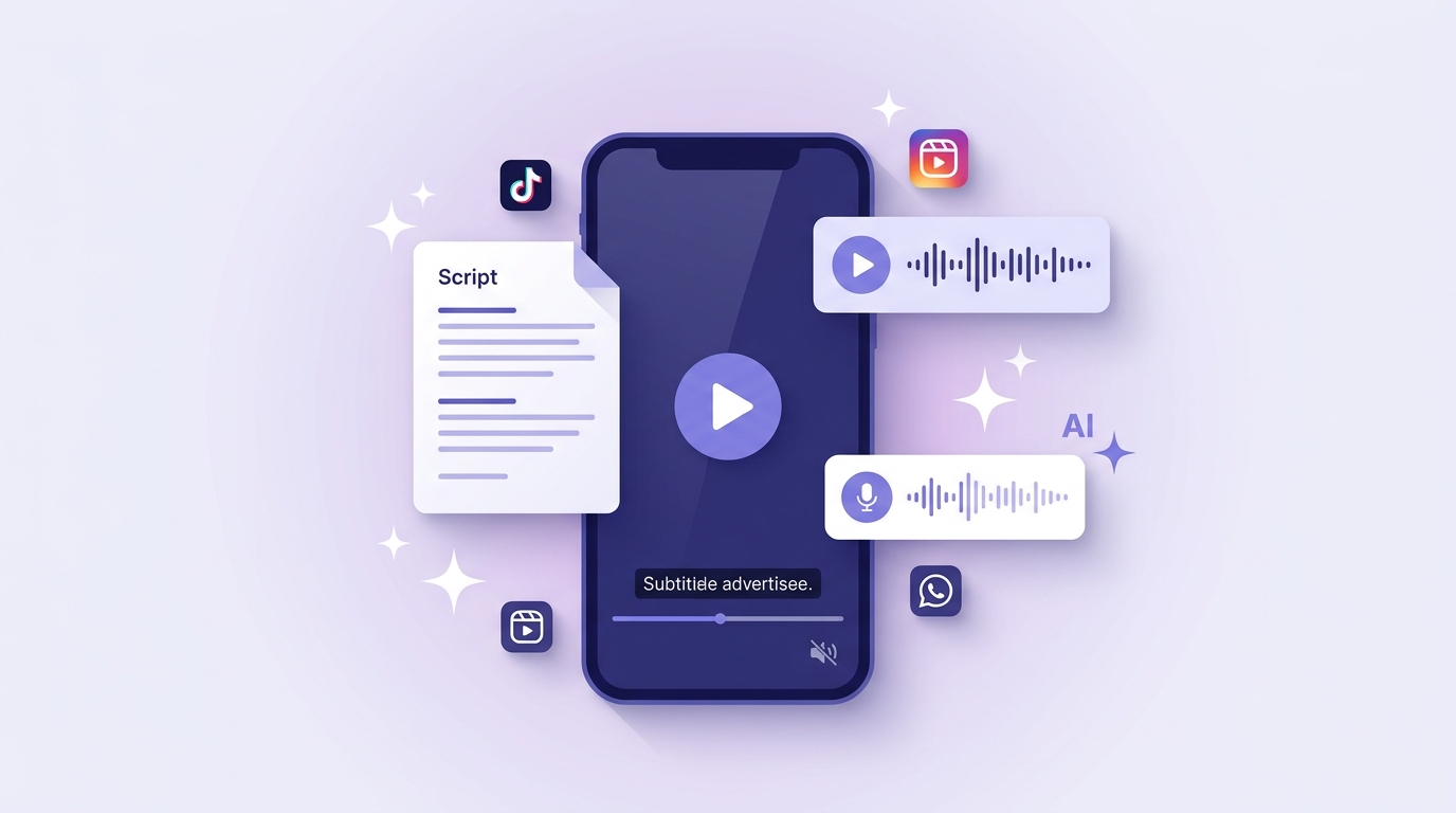 Entrepreneur africain créant une vidéo publicitaire par IA sur smartphone pour TikTok et WhatsApp, sans caméra ni studio